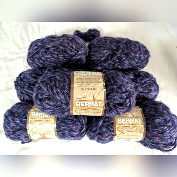 Bernat  Solo Yarn 7x 80 g Skiens Purple Plum Verigated - Picture 1 of 10